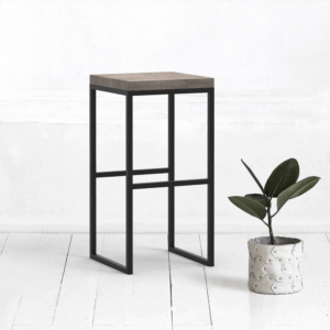 Барный табурет flatmoon из дуба в сером цвете ARCHPOLE