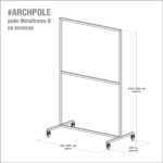 Рейл для одежды на колесах минимализм b черный ARCHPOLE