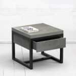 Стол журнальный old drawer фанера-винтажный серый ARCHPOLE