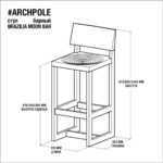 Стул барный бразильская луна фанера-винтажный белый ARCHPOLE