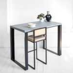 Стол барный metalstripe микроцемент-серый ARCHPOLE