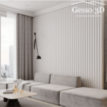 Гипсовая 3D панель Рейка вогнутая Gesso 3D