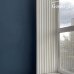 Гипсовая 3D панель Волна продольная мелкая Gesso 3D