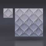 Гипсовая 3D панель Мягкий ромб Gesso 3D