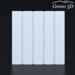 Гипсовая 3D панель Рейка широкая Gesso 3D