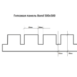 Гипсовая 3D панель Band Gesso 3D