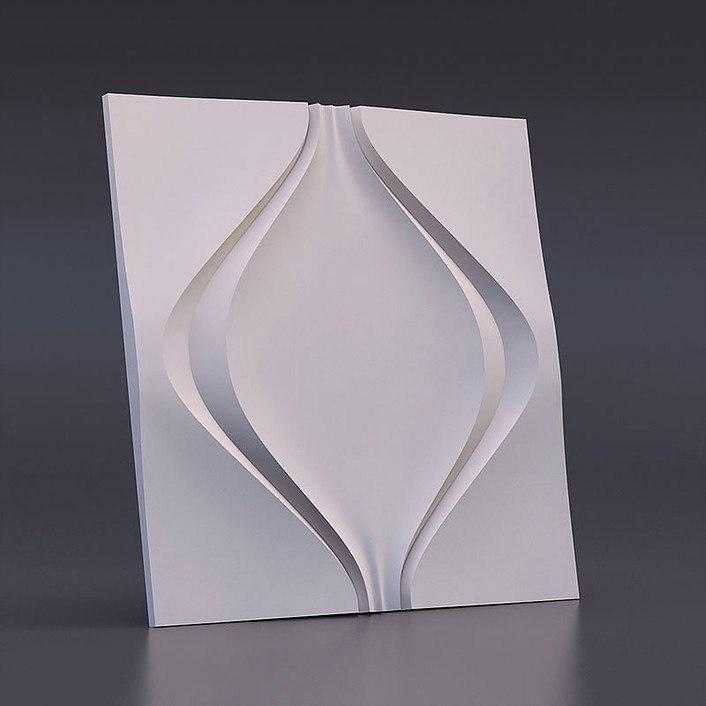 Гипсовая 3D панель Мягкий ромб Gesso 3D Гипсовая 3D панель Мягкий ромб Gesso 3D