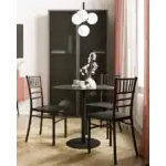 Стол обеденный Толедо D80 черный УТ000036403 Stool Group