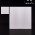 Гипсовая 3D панель Рейка фигурная Gesso 3D