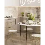Стол обеденный Даймакс 110*110 белый мрамор УТ000036109 Stool Group