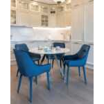 Стол обеденный Хьюстон D100 белый стеклянный УТ000002672 Stool Group