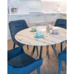 Стол обеденный Хьюстон D100 белый стеклянный УТ000002672 Stool Group