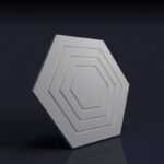 Гипсовая панель Шестигранник рельефный Gesso 3D
