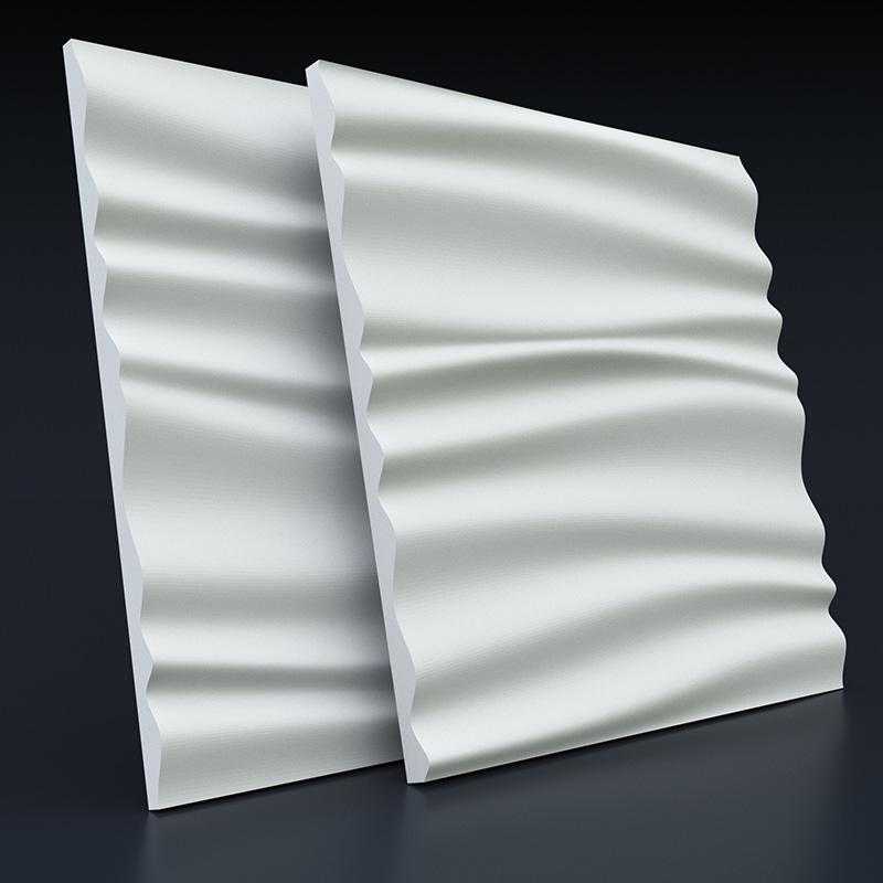 Гипсовая 3D панель Волна двойная мягкая Gesso 3D Гипсовая 3D панель Волна двойная мягкая Gesso 3D