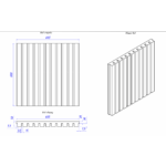 Гипсовая панель Рейка крупная Gesso 3D