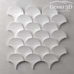 Гипсовая 3D панель Чешуя гладкая Gesso 3D