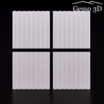 Гипсовая 3D панель Рейка фигурная Gesso 3D