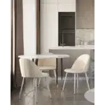 Стол обеденный Даймакс 110*110 белый мрамор УТ000036109 Stool Group
