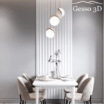 Гипсовая 3D панель Волна продольная мелкая Gesso 3D
