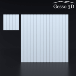 Гипсовая 3D панель Рейка широкая Gesso 3D