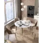 Стол обеденный Даймакс 110*110 белый мрамор УТ000036109 Stool Group