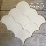 Гипсовая 3D панель Чешуя гладкая Gesso 3D