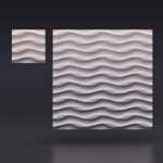 Гипсовая 3D панель Листья на песке Gesso 3D