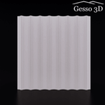 Гипсовая 3D панель Рейка фигурная Gesso 3D