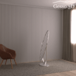 Гипсовая 3D панель Рейка фигурная Gesso 3D