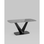 Стол обеденный аврора 160*90 керамика черная ут000036908 stool group
