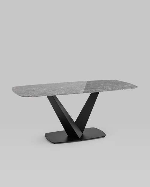 Стол обеденный аврора 180*90 керамика черная ут000036907 stool group