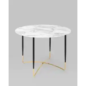 Стол обеденный Даймакс 110*110 белый мрамор УТ000036109 Stool Group