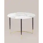 Стол обеденный Даймакс 110*110 белый мрамор УТ000036109 Stool Group