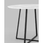 Стол обеденный Дакота 100*100 белый мрамор ножки черные УТ000038565 Stool Group