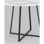 Стол обеденный Дакота 100*100 белый мрамор ножки черные УТ000038565 Stool Group