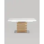 Стол обеденный Генуя раскладной 160-200*90 белый УТ000035015 Stool Group