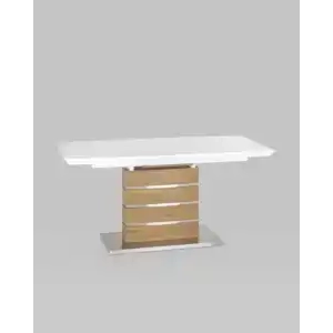 Стол обеденный Генуя раскладной 160-200*90 белый УТ000035015 Stool Group