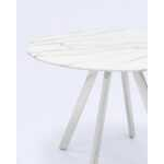 Стол обеденный Хьюстон D100 белый стеклянный УТ000002672 Stool Group