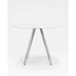 Стол обеденный Хьюстон D100 белый стеклянный УТ000002672 Stool Group