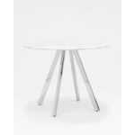 Стол обеденный Хьюстон D100 белый стеклянный УТ000002672 Stool Group