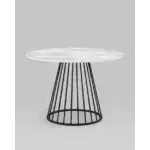Стол обеденный Ливерпуль 110*110 белый мрамор черная ножка УТ000038564 Stool Group