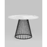 Стол обеденный Ливерпуль 110*110 белый мрамор черная ножка УТ000038564 Stool Group
