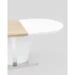 Стол обеденный Мулен раскладной 160-220*90 глянцевый белый УТ000003498 Stool Group