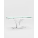 Стол обеденный Верона раскладной 160-220*90 глянцевый белый УТ000003496 Stool Group