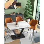 Стол обеденный Клео раскладной 120-180*80 керамика светлая УТ000034952 Stool Group