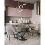 Стол обеденный Аврора 180*90 керамика черная УТ000036907 Stool Group