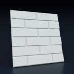 Гипсовая 3D панель Кирпич плоский Gesso 3D
