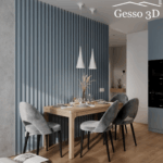 Гипсовая 3D панель Рейка вогнутая Gesso 3D
