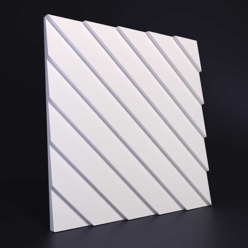 Гипсовая 3D панель Рейка диагональная Gesso 3D Гипсовая 3D панель Рейка диагональная Gesso 3D