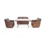Кон Панна обеденная группа плетеная, цвет коричневый KPS2C2T-4-SET brown